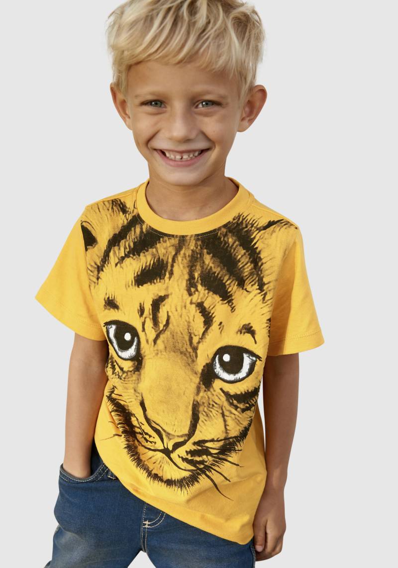 KIDSWORLD T-Shirt »Mit tollem Druck: LITTLE TIGER«, Kurzarm, Basic-Passform, mit peppigem Druck, Rundhalsausschnitt von KIDSWORLD