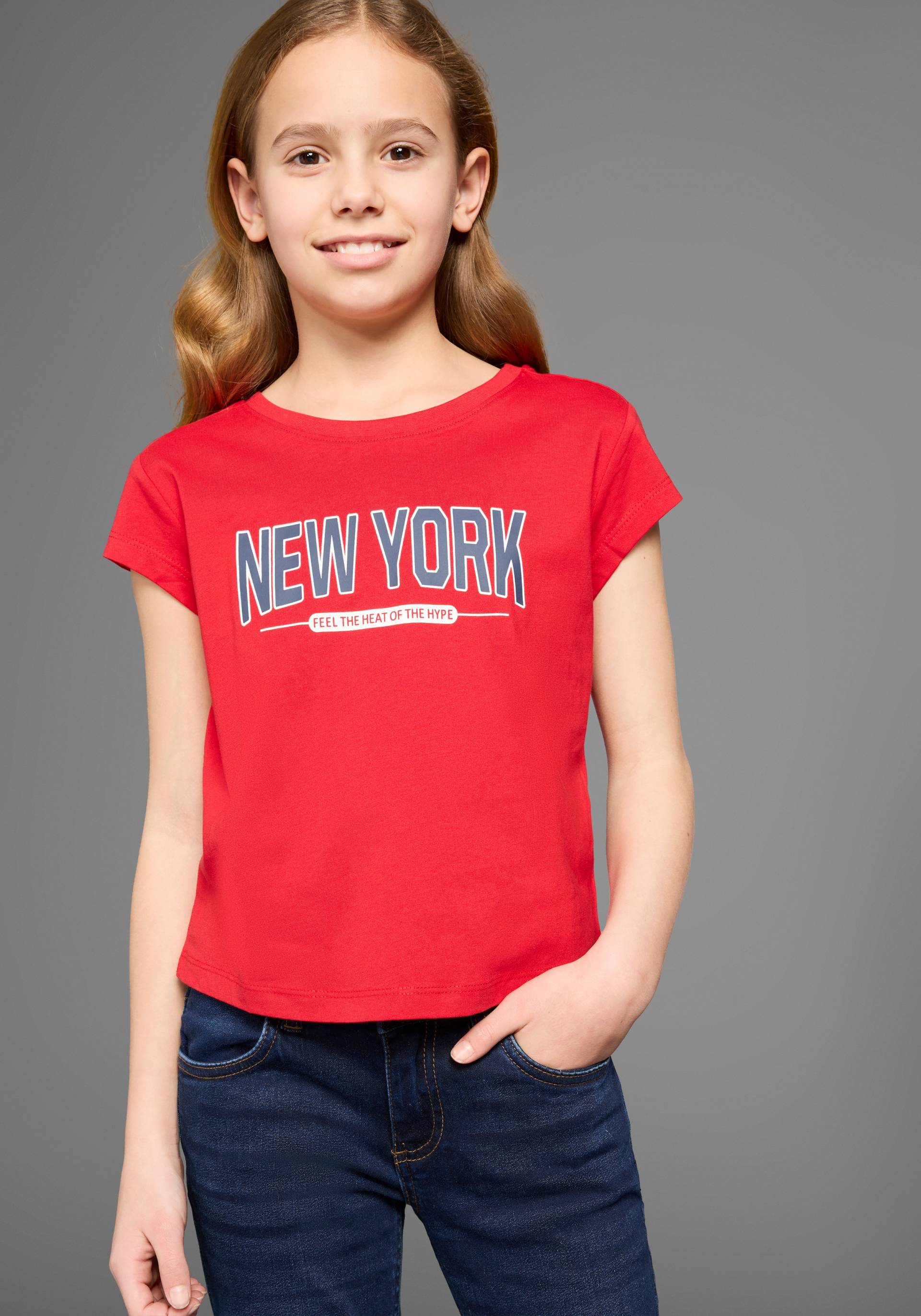 KIDSWORLD T-Shirt »New York - Print«, Kurzarm, gerade Passform, mit stylischem Druck KIDSWORLD T-Shirt »New York - Print«, Kurzarm, gerade Passform, mit stylischem Druck von KIDSWORLD