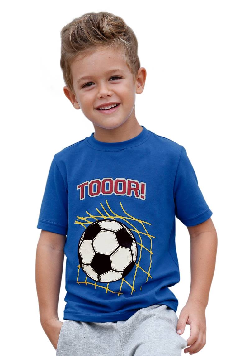 KIDSWORLD T-Shirt »Fussball-Print: TOOOR«, Kurzarm, Basic-Passform, mit Statements/Sprüchen von KIDSWORLD