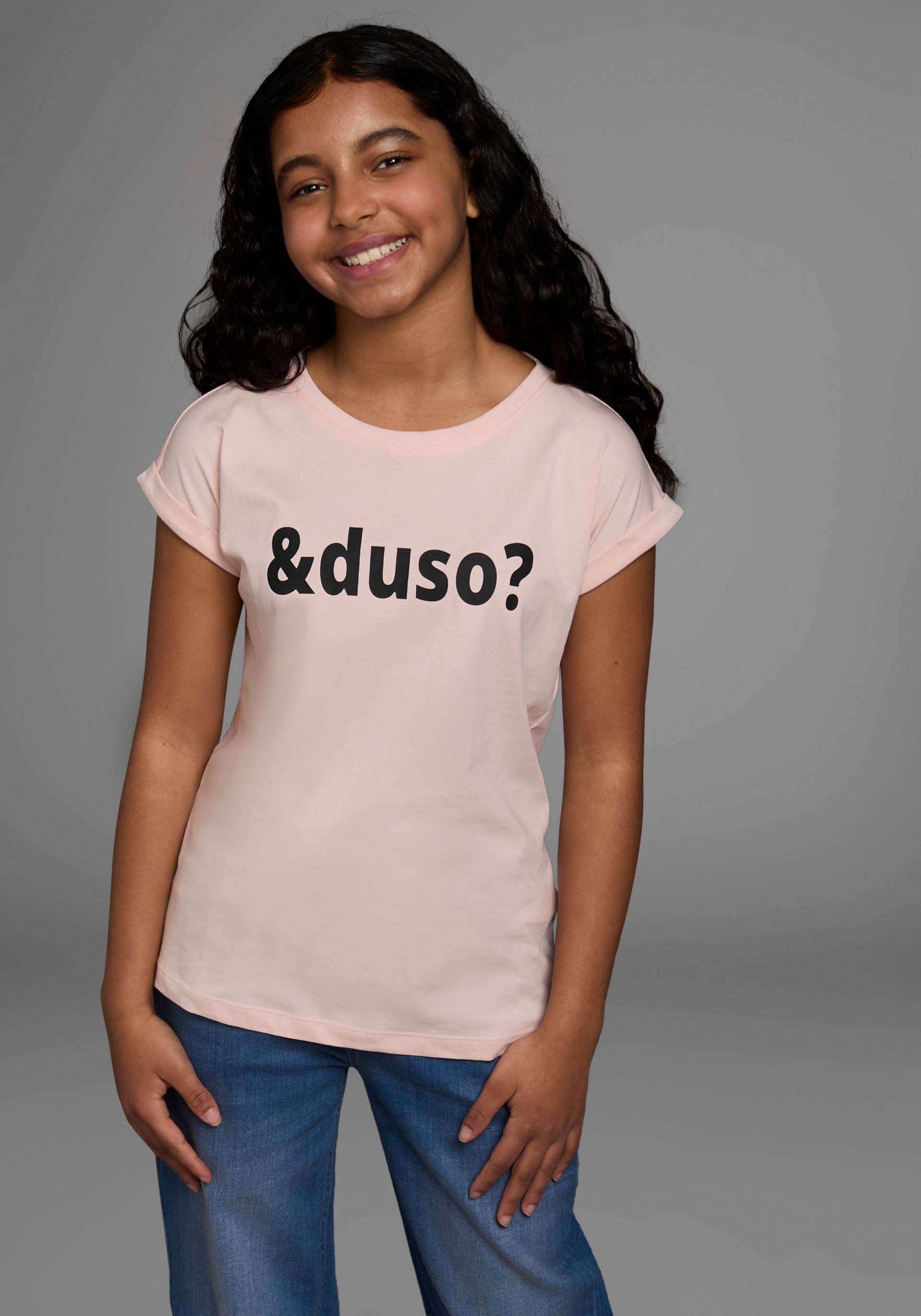 KIDSWORLD T-Shirt »&duso?«, kurzärmelig, bedruckt, Rundhalsausschnitt, aus Baumwolle KIDSWORLD T-Shirt »&duso?«, kurzärmelig, bedruckt, Rundhalsausschnitt, aus Baumwolle von KIDSWORLD