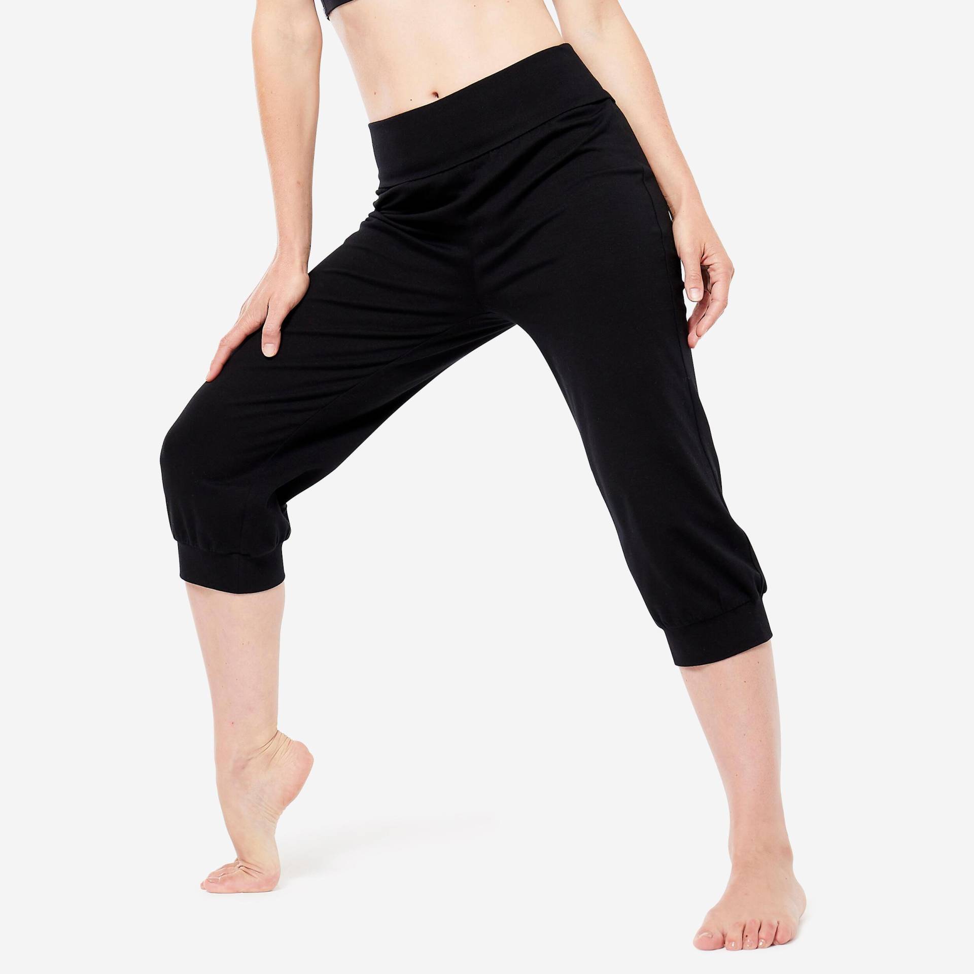 Caprihose - Soft Damen Schwarz Leicht M von KIMJALY