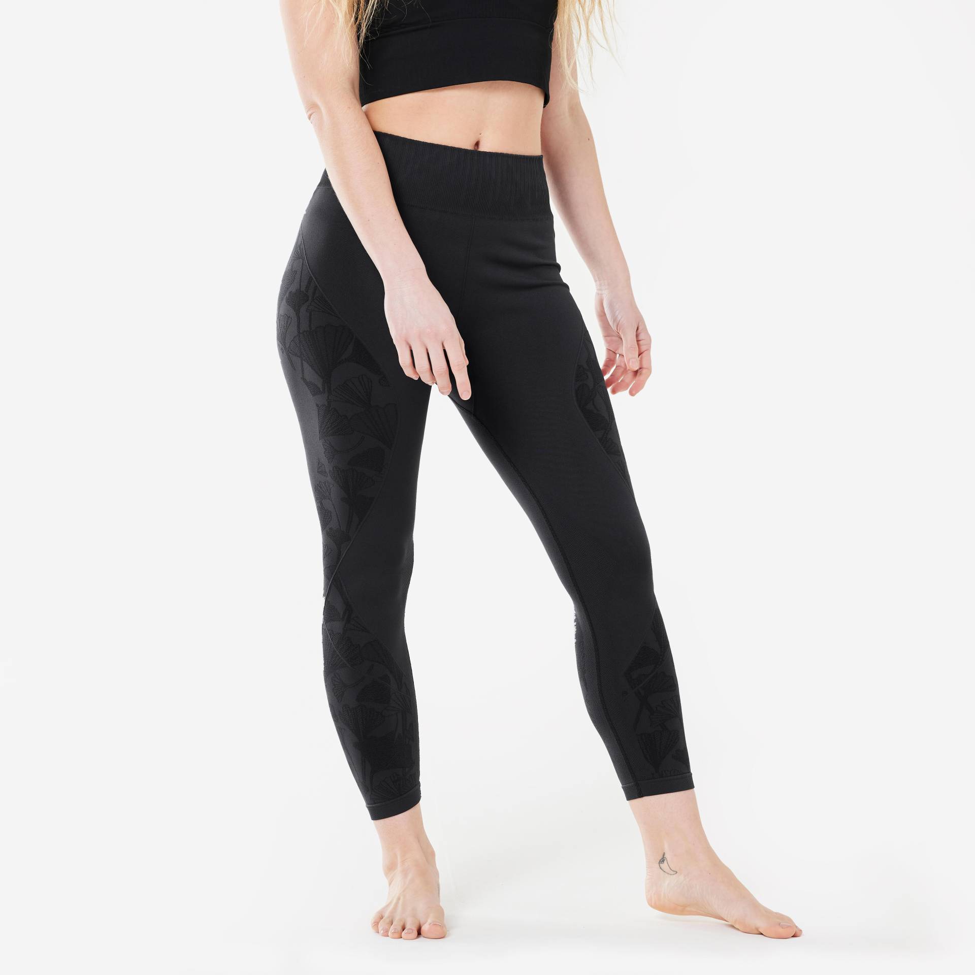 KIMJALY - Leggings SEAMLESS, für Damen, Charcoal Black, Größe L von KIMJALY