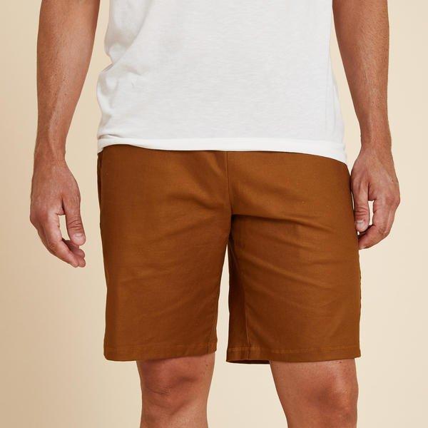 Shorts Yoga Herren Braun Unisex Beige S von KIMJALY