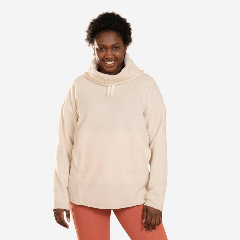 KIMJALY - Sweatshirt  Yoga Entspannung Fleece, für Damen, Creme, Größe XS von KIMJALY