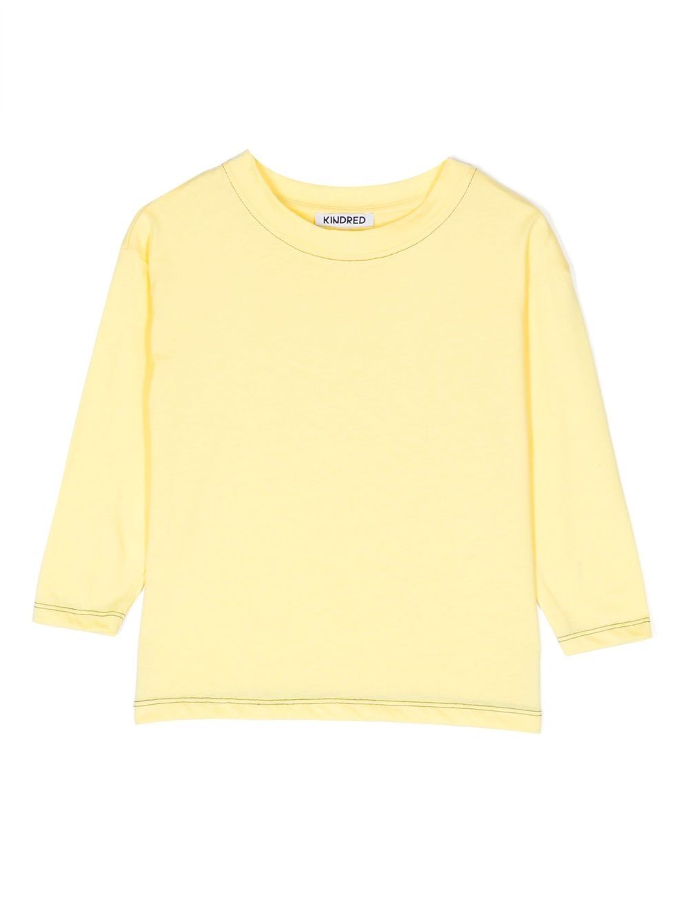 KINDRED contrast-trim long-sleeve T-shirt - Yellow