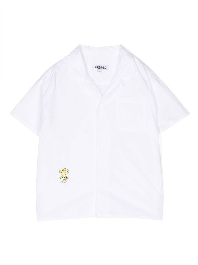 KINDRED embroidered-motif organic-cotton shirt - White von KINDRED