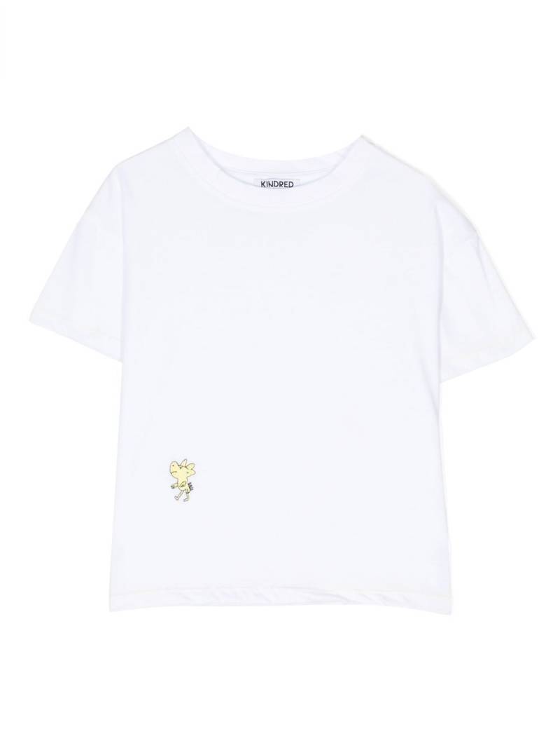 KINDRED motif-embroidered short-sleeve T-shirt - White von KINDRED