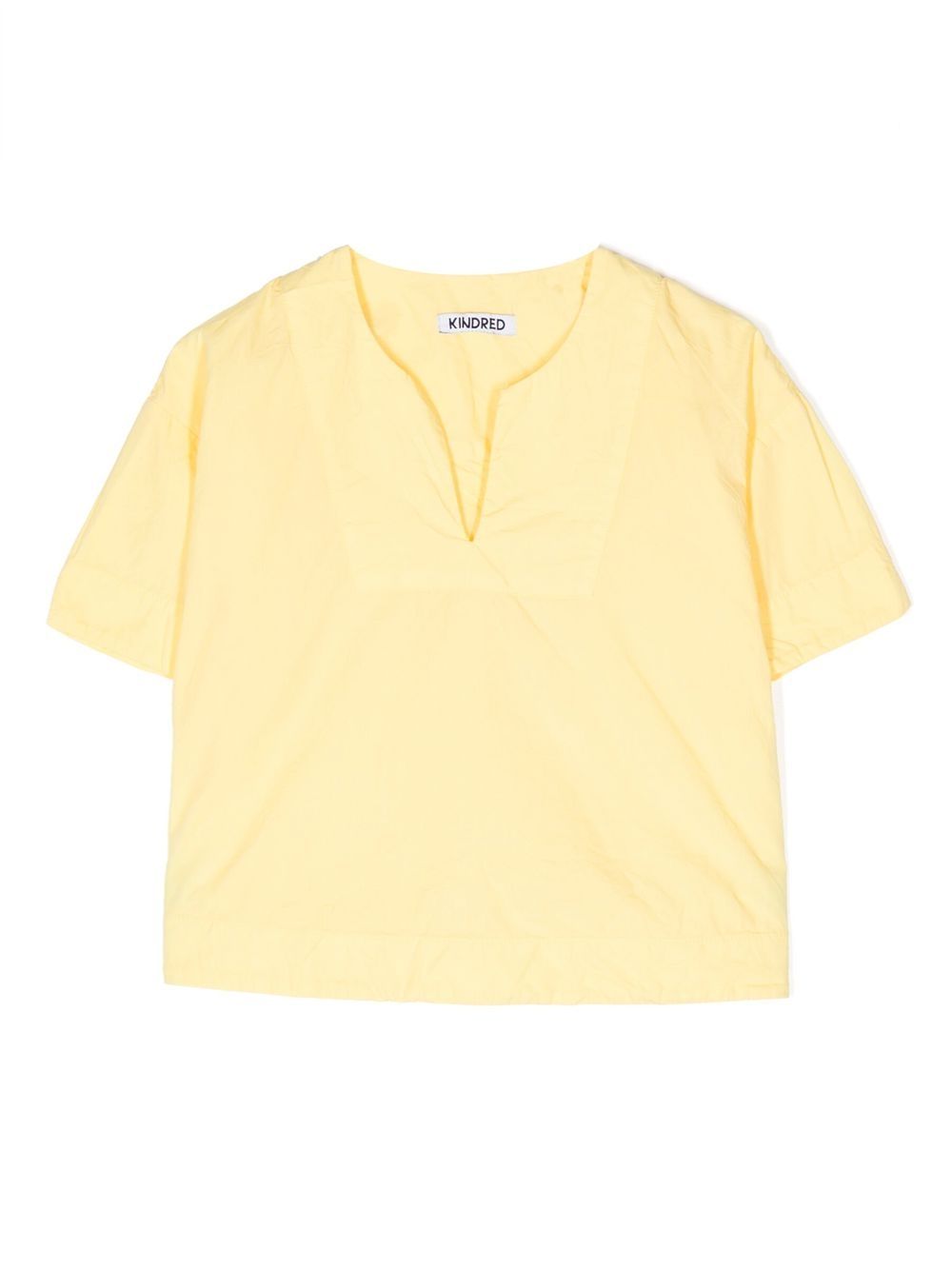 KINDRED split-neck short-sleeve blouse - Yellow von KINDRED