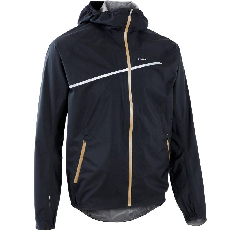 KIPRUN - Regenjacke RUN 500, für Herren, Charcoal Black, Größe M von KIPRUN