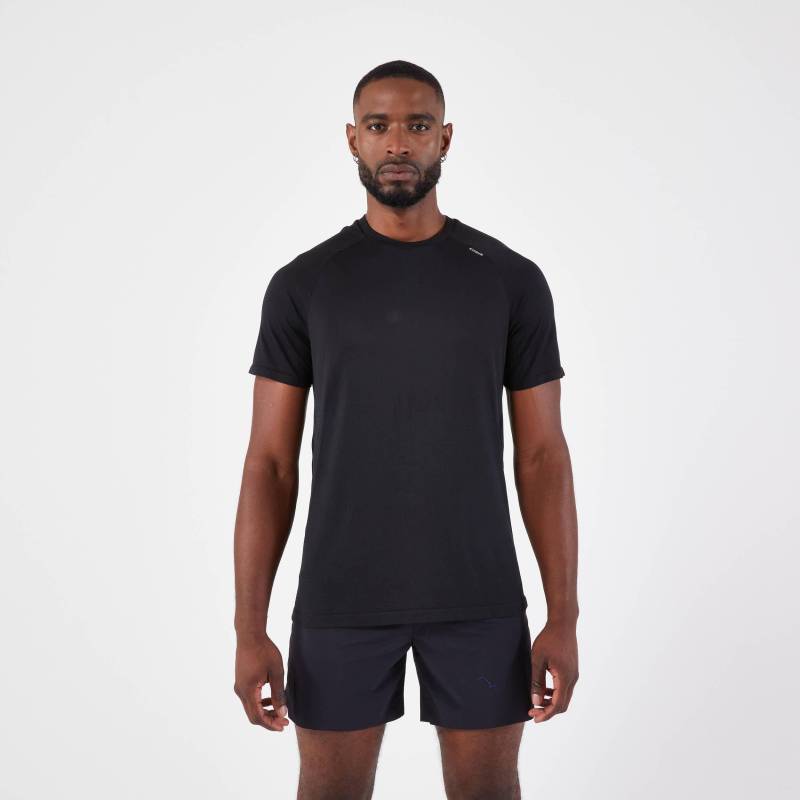 KIPRUN - Kurzarmshirt 500, für Herren, Charcoal Black, Größe L von KIPRUN