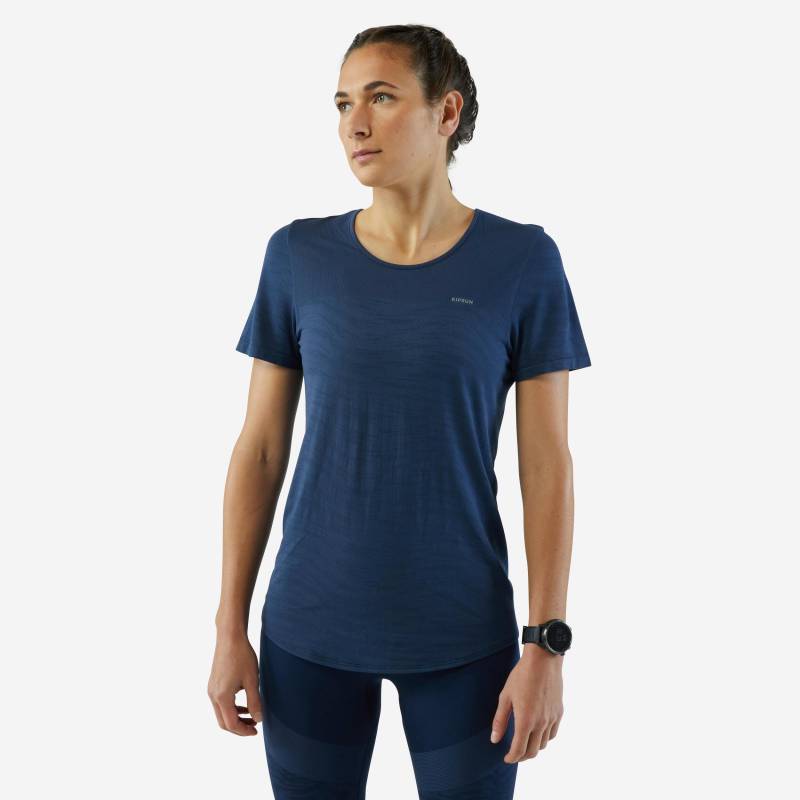 Kurzarmshirt - Care Damen Blau Bedruckt L von KIPRUN