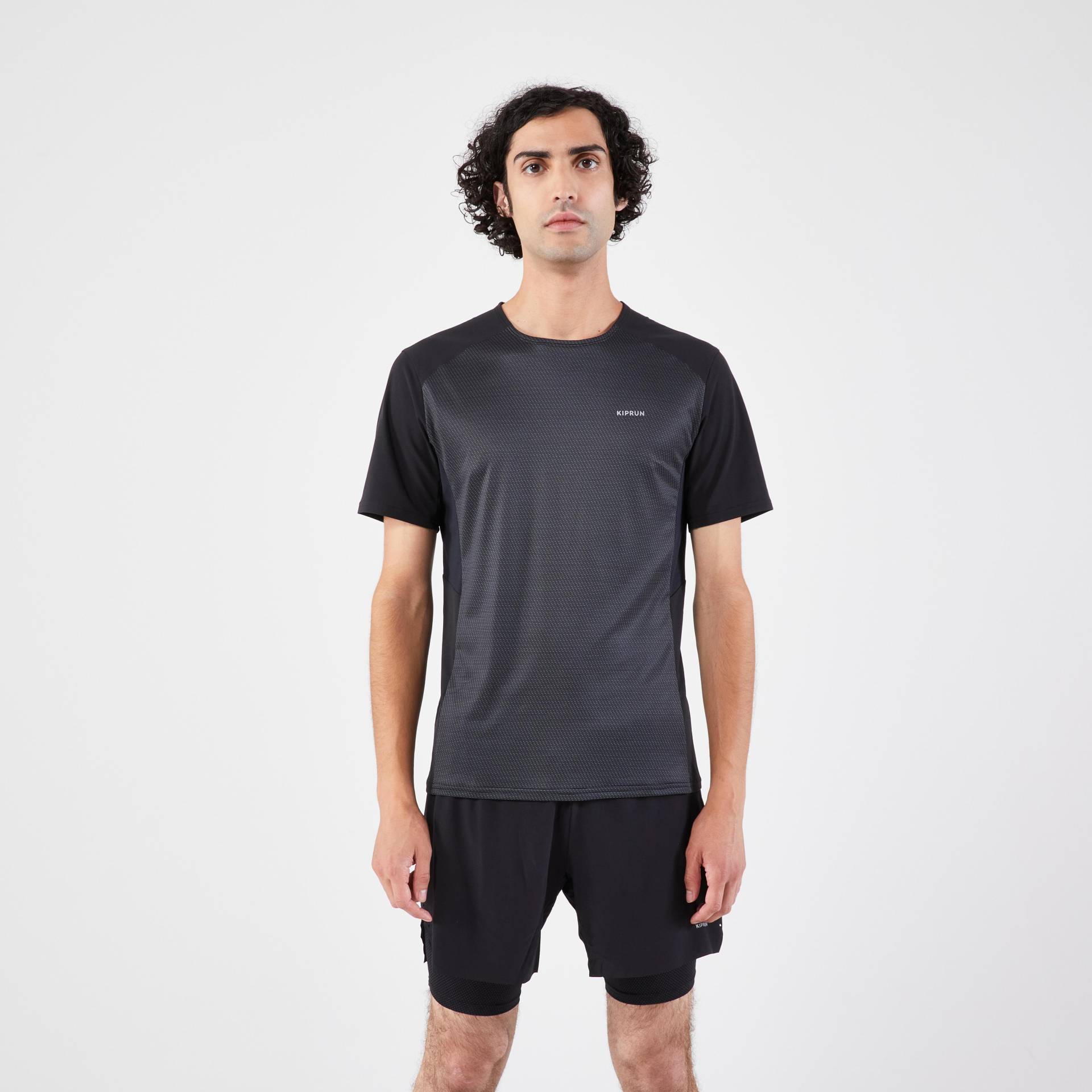 KIPRUN - Kurzarmshirt RUN 900, für Herren, Charcoal Black, Größe 52/2XL von KIPRUN