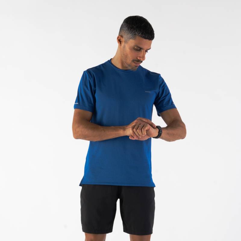 KIPRUN - Kurzarmshirt RUN 500 DRY, für Herren, Horizon Blue, Größe XL von KIPRUN