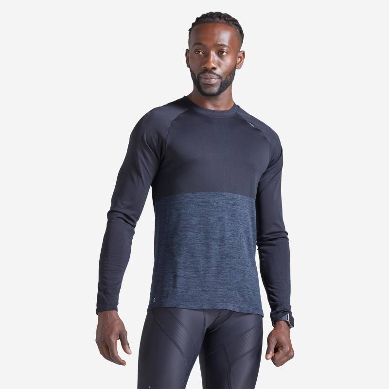 Langarmshirt - Run 500 Herren Gewittergrau M von KIPRUN