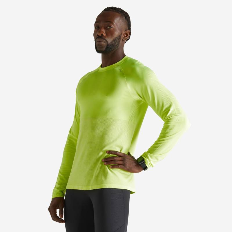 Langarmshirt - Running Care Herren Senfgelb 52/2XL von KIPRUN