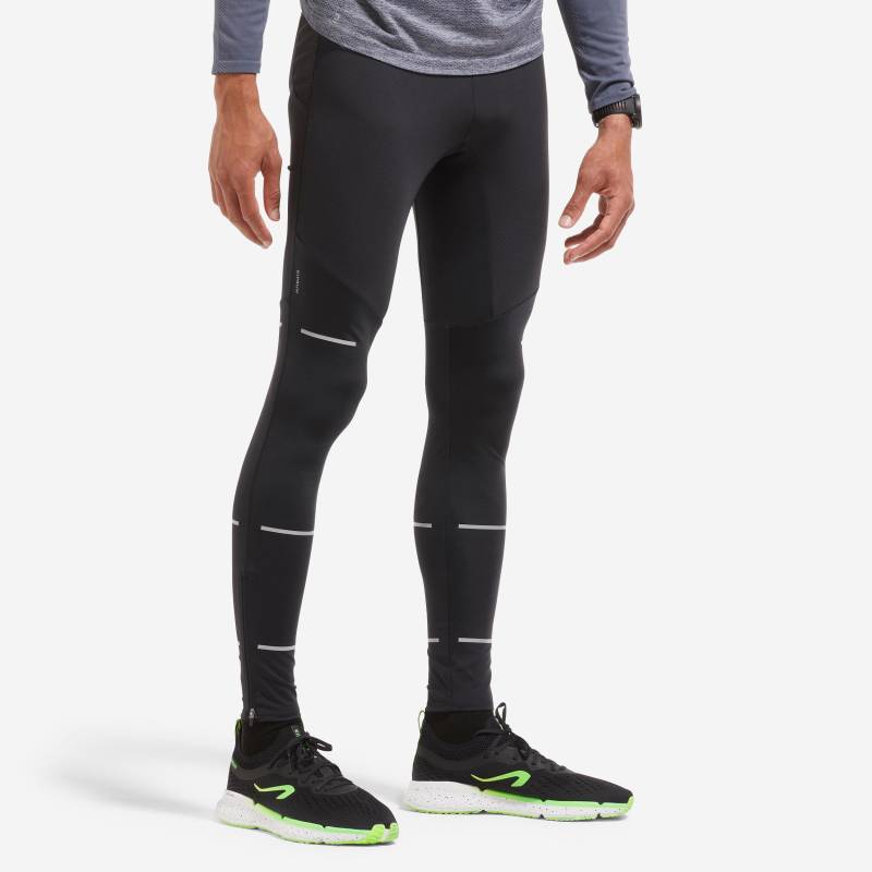 Lange Lauftights - Run 500 Dry Herren Schwarz Leicht S von KIPRUN