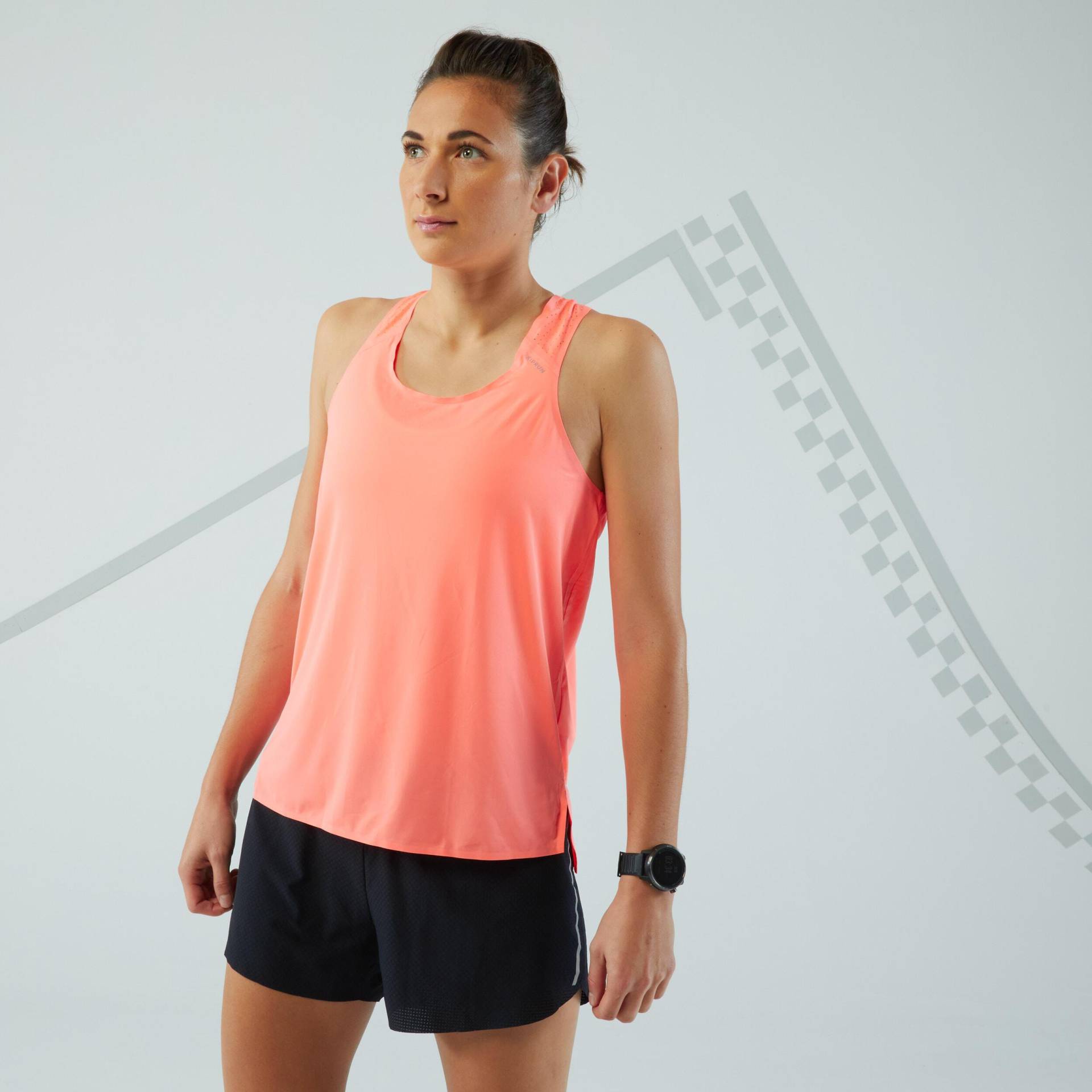 Tanktop - Light Damen Pink 40 von KIPRUN