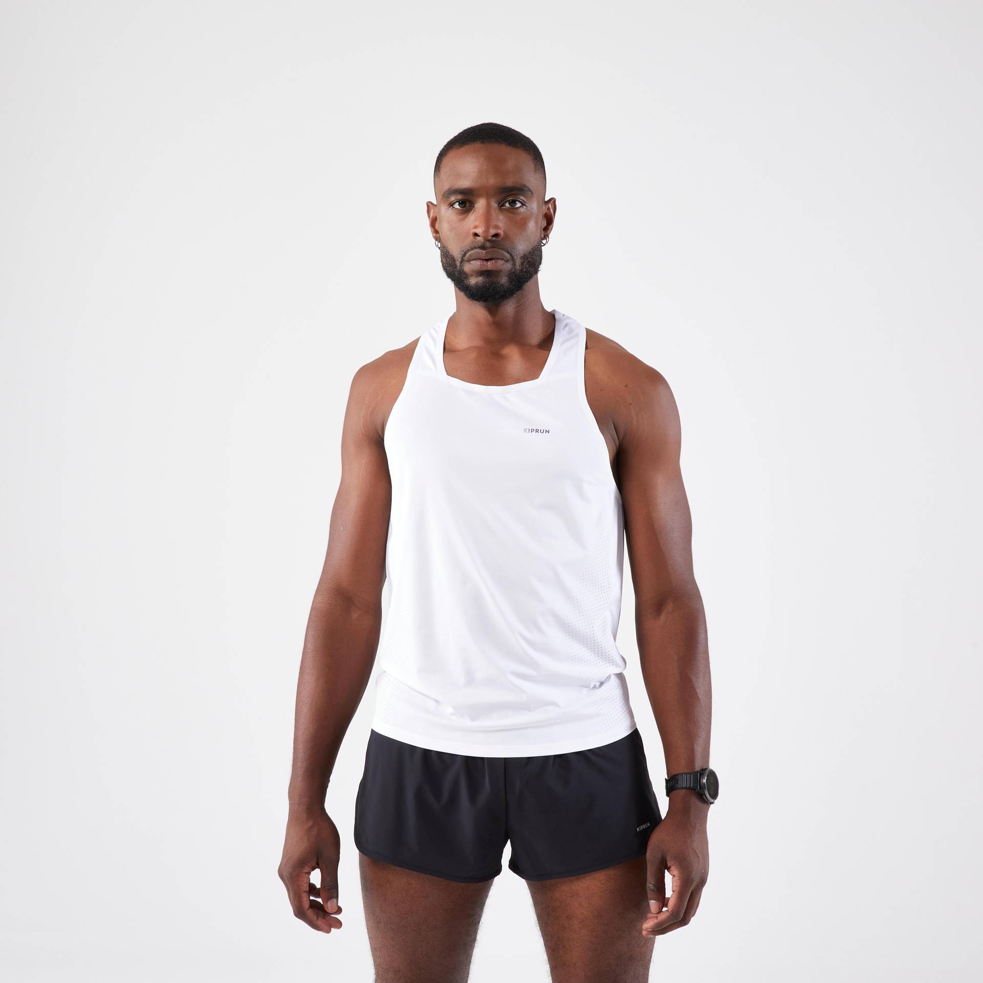 Tanktop - Run 900 Herren Weiss  L von KIPRUN