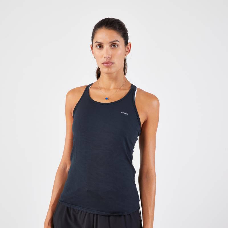 Tanktop - Run500 Damen Gewittergrau XS von KIPRUN