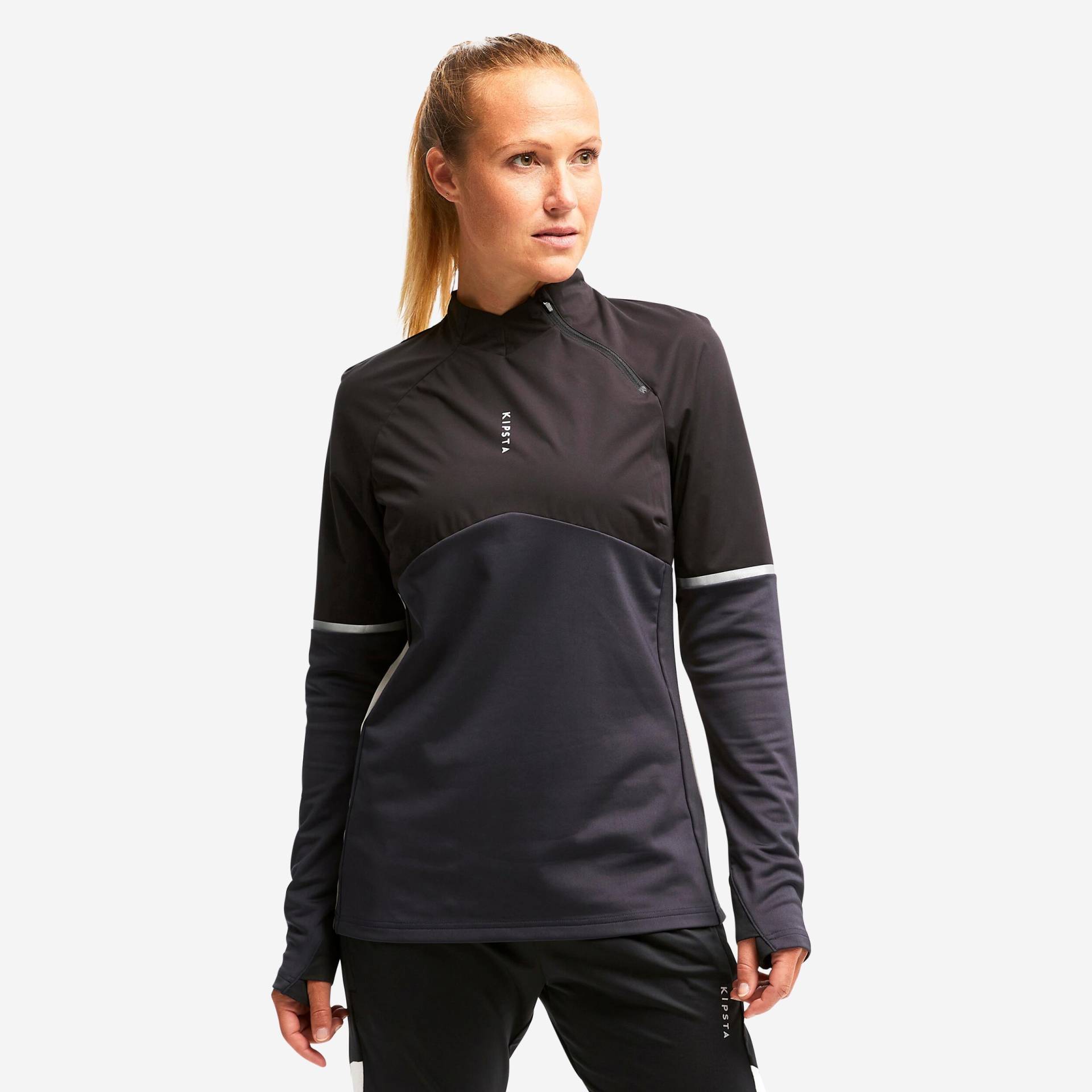 KIPSTA - Jacke T500, für Damen, Charcoal Black, Größe XXS von KIPSTA