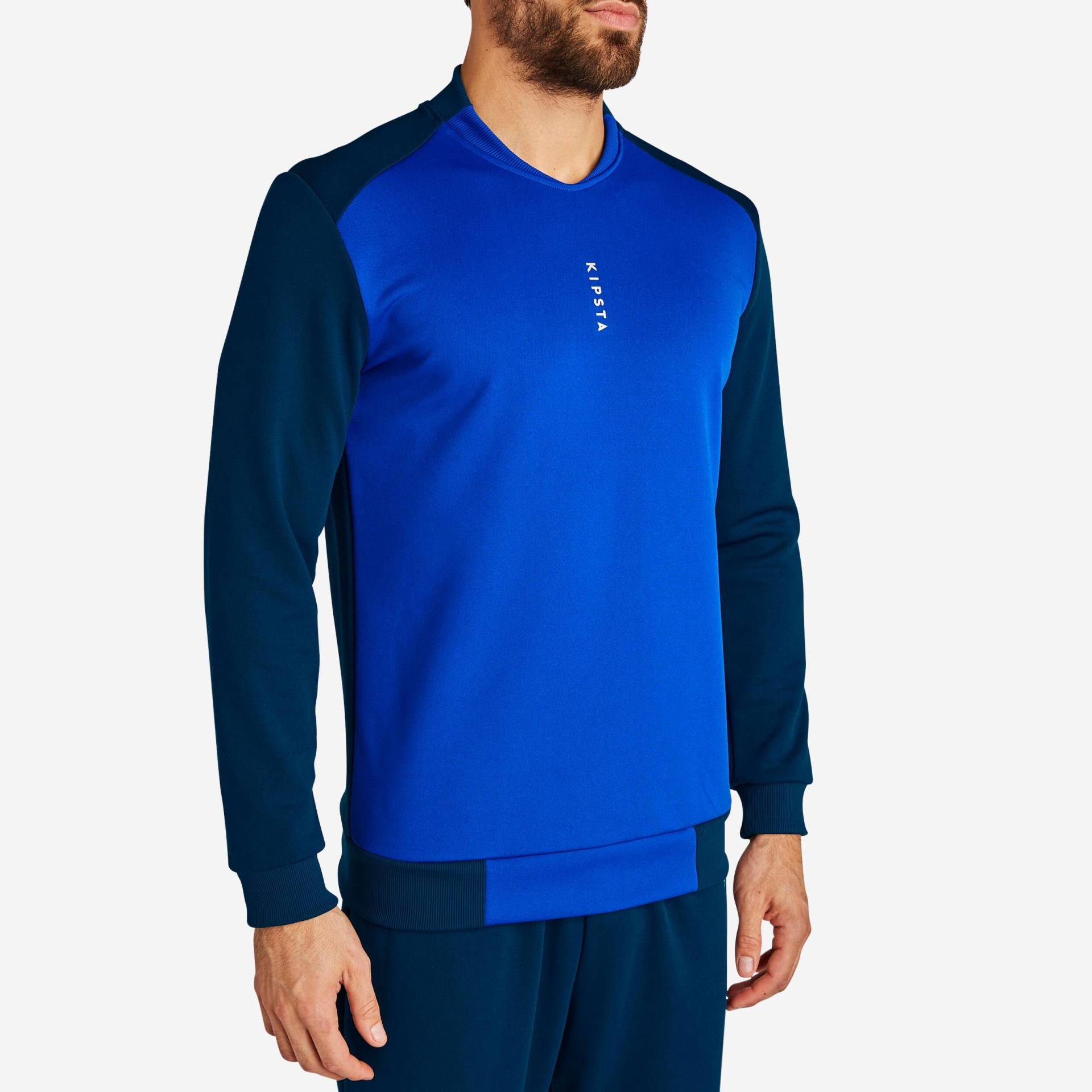 Sweatshirt - T100 Damen Blau Bedruckt XL von KIPSTA