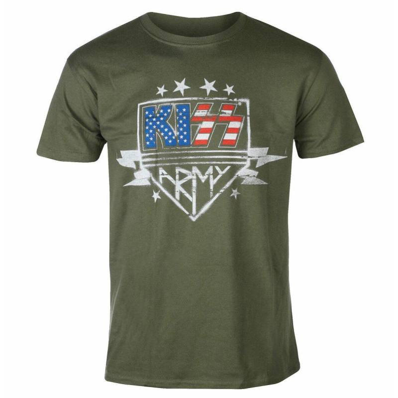 KISS - Army TShirt, für Damen, Militärgrün, Größe XL von KISS