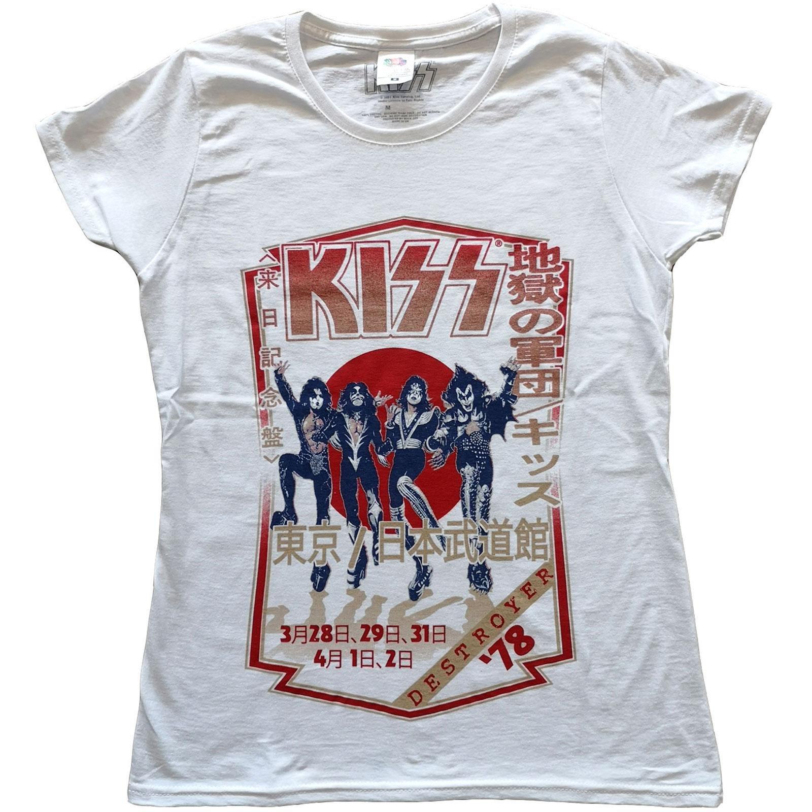 KISS - Destroyer Tour 78 TShirt, für Damen, Weiss, Größe S von KISS