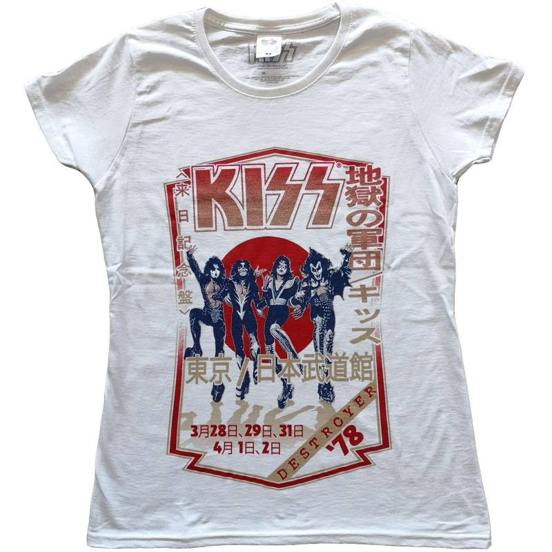 Destroyer Tour 78 Tshirt Damen Weiss S von KISS