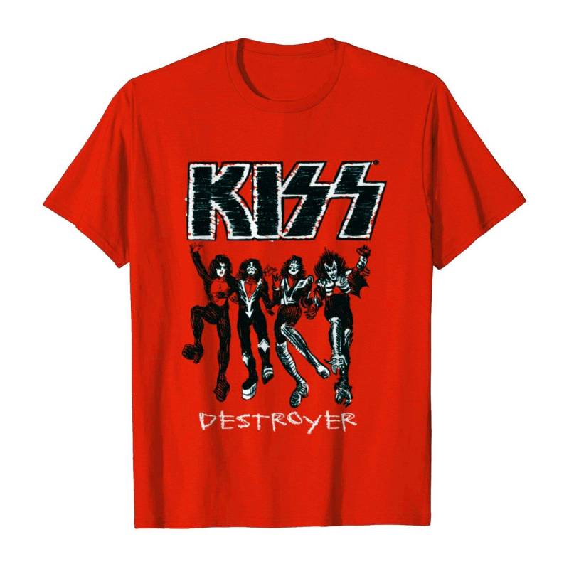 Destroyer Tshirt Damen Rot Bunt M von KISS