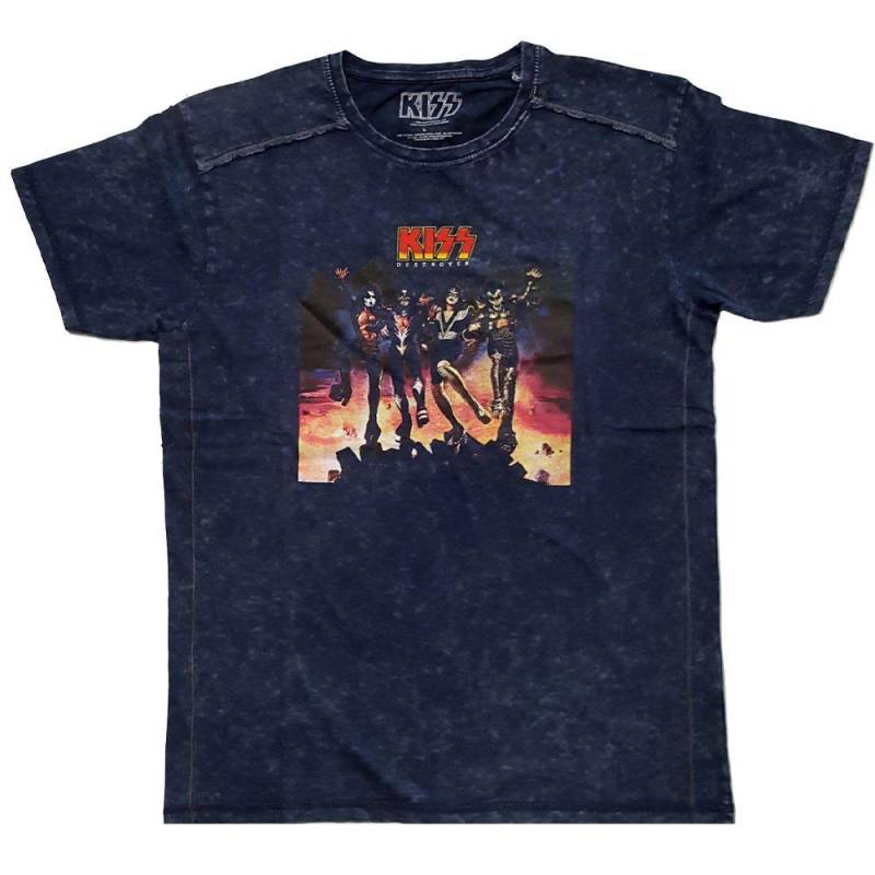 KISS - Destroyer TShirt, für Herren, Marine, Größe L von KISS