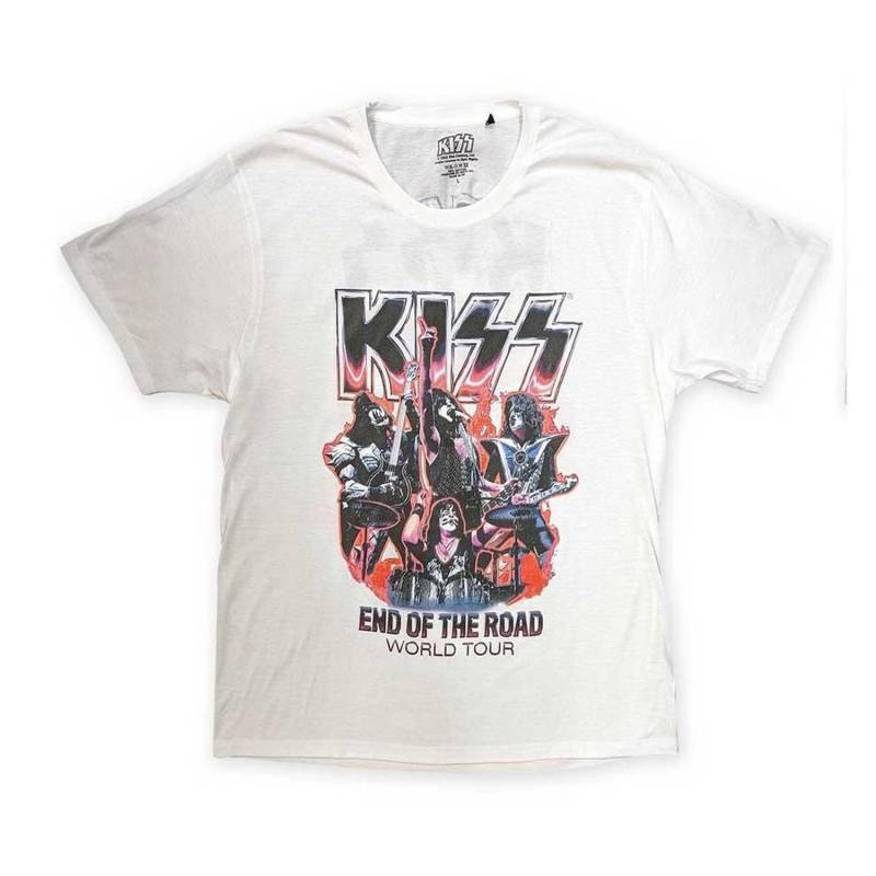 End Of The Road Band Playing Tshirt Herren Weiss M von KISS