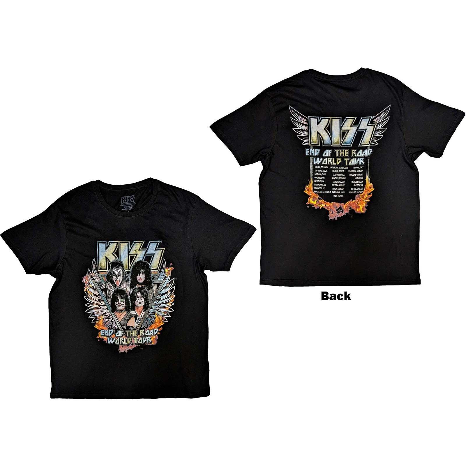 End Of The Road Wings Tshirt Damen Schwarz S von KISS