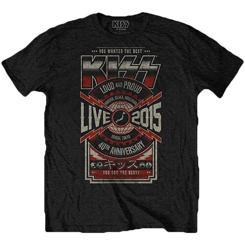 Japan Live 2015 Tshirt Damen Schwarz L von KISS