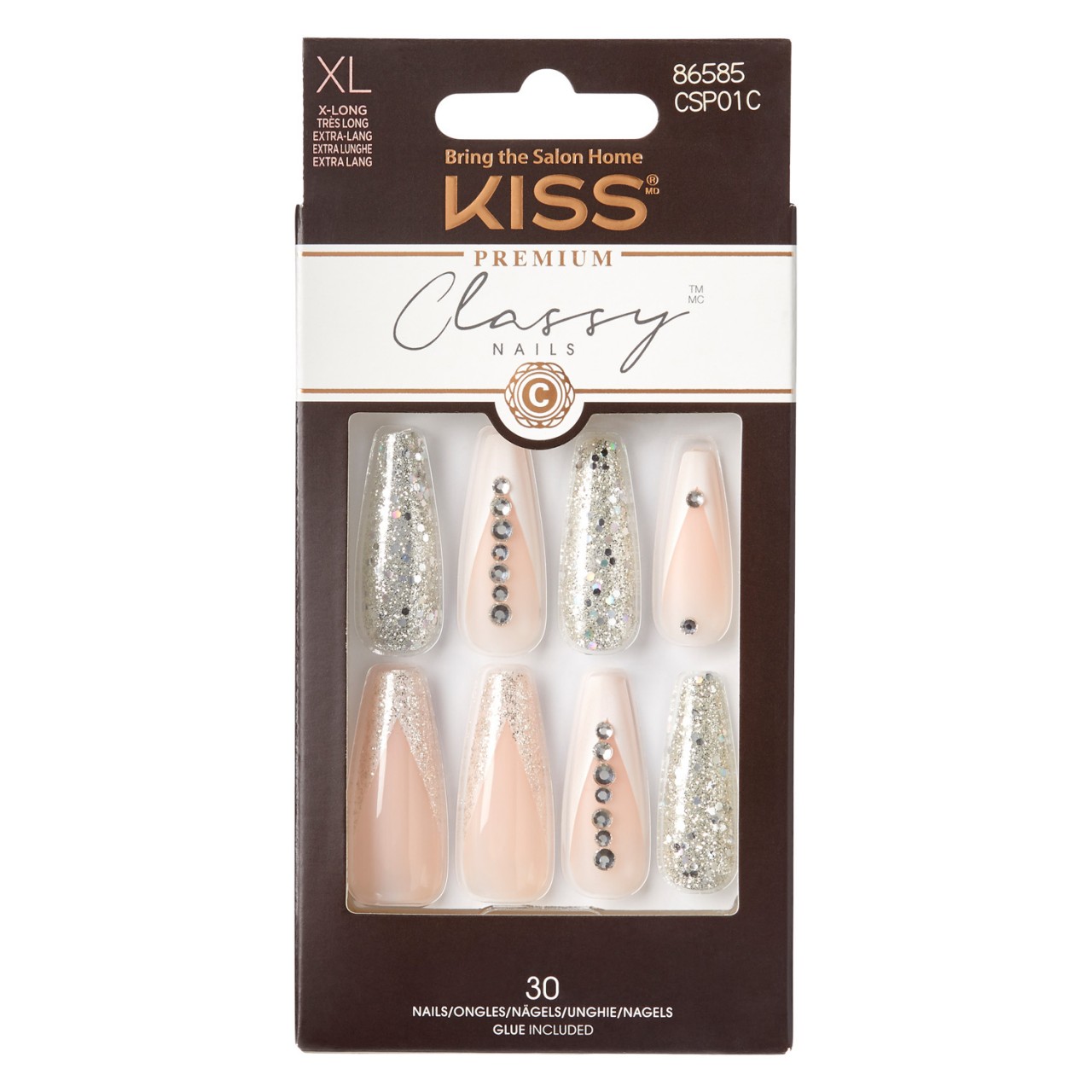 KISS Nails - Classy Premium Glitter French Sophisticated von KISS