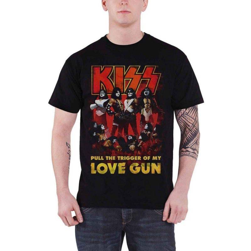 KISS - Love Gun TShirt, für Damen, Schwarz, Größe L von KISS