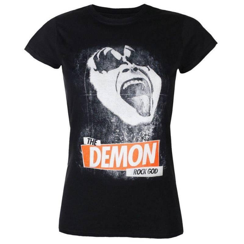 The Demon Rock Tshirt Damen Schwarz L von KISS