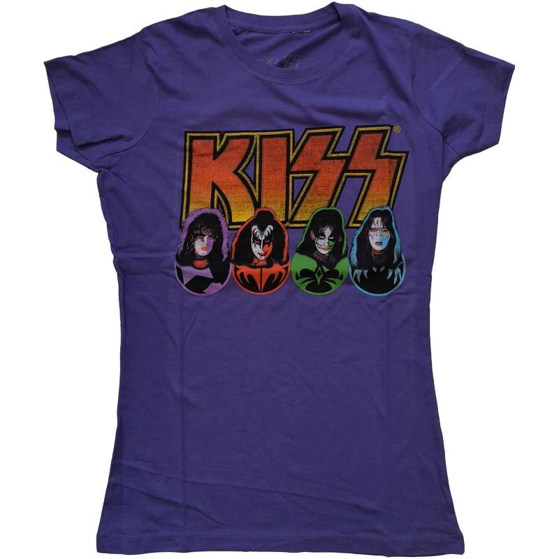 KISS - TShirt, für Damen, Lila, Größe M von KISS