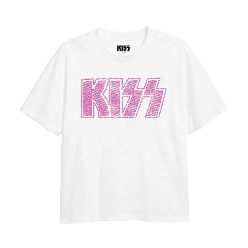 Tshirt Mädchen Weiss 116 von KISS