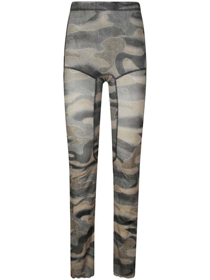 KNWLS camouflage-print flared trousers - Grey von KNWLS