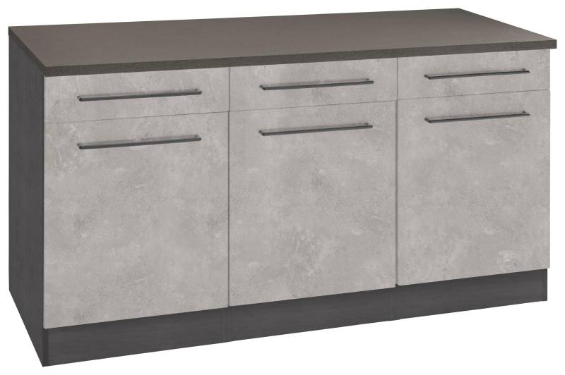 KOCHSTATION Unterschrank »KS-Tulsa«, 150 cm breit, 3 Schubkästen, 3 Türen, auch als Sideboard verwendbar von KOCHSTATION