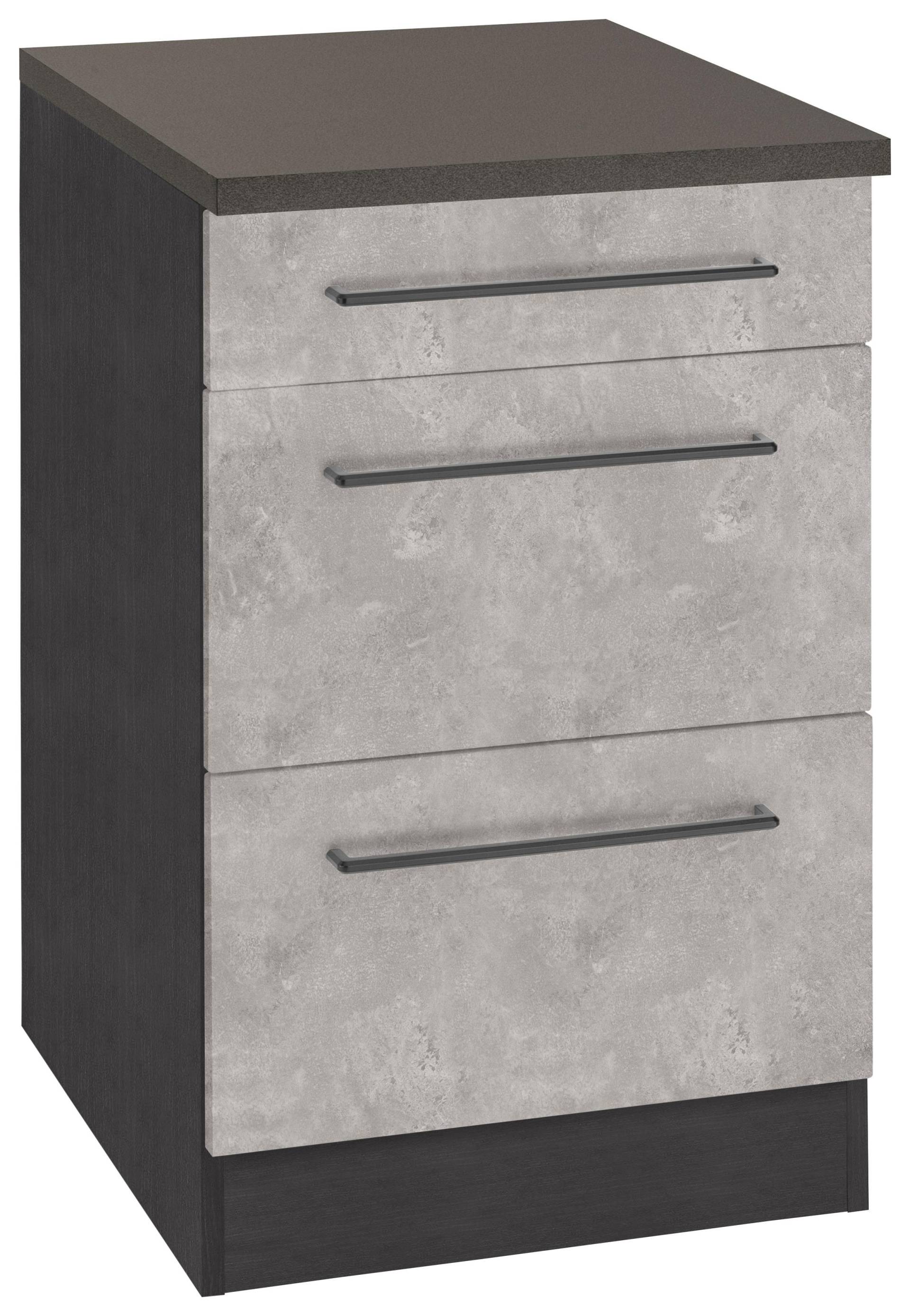 KOCHSTATION Unterschrank »KS-Tulsa«, 50 cm breit, 1 Schubkasten, 2 grosse Auszüge, Metallgriff, MDF Front von KOCHSTATION