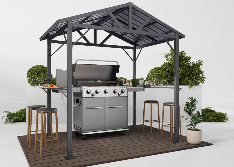 KONIFERA Grillpavillon »Lissabon«, BxT: 244x153 cm, mit verzinktem Stahldach und Stahlgestell von KONIFERA