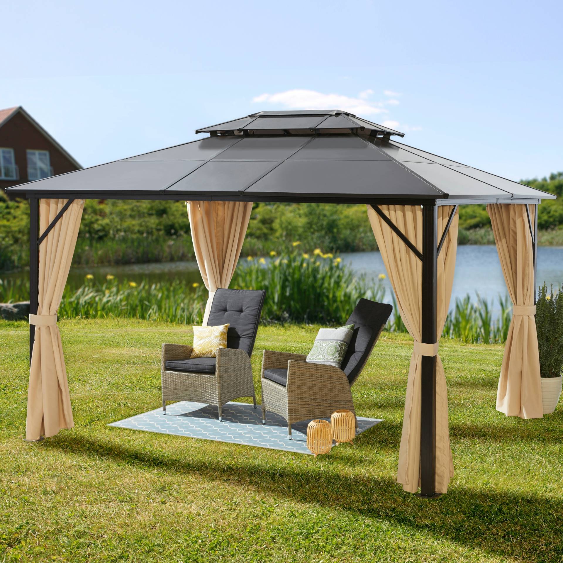 KONIFERA Pavillon »Alicante«, BxT: 300x365 cm, Aluminium, Polycarbonat-Stegplatten KONIFERA Pavillon »Alicante«, BxT: 300x365 cm, Aluminium, Polycarbonat-Stegplatten von KONIFERA