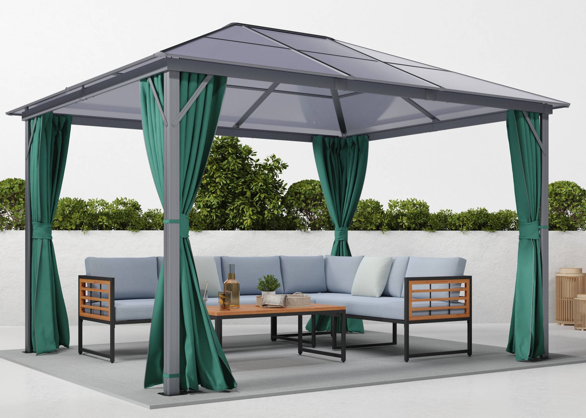 KONIFERA Pavillon »Aruba 2.0«, in Sockelmass: 300x300 cm oder 365x300 cm von KONIFERA