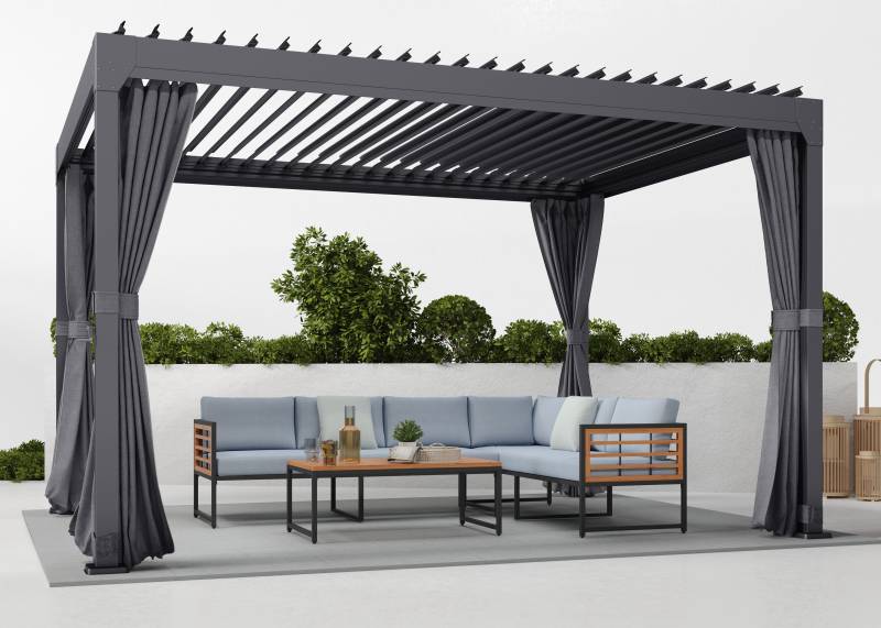 KONIFERA Pavillon »Palma«, Pergola, mit Lamellendach, Sockelmass: 300x300 cm oder 400x300 cm von KONIFERA