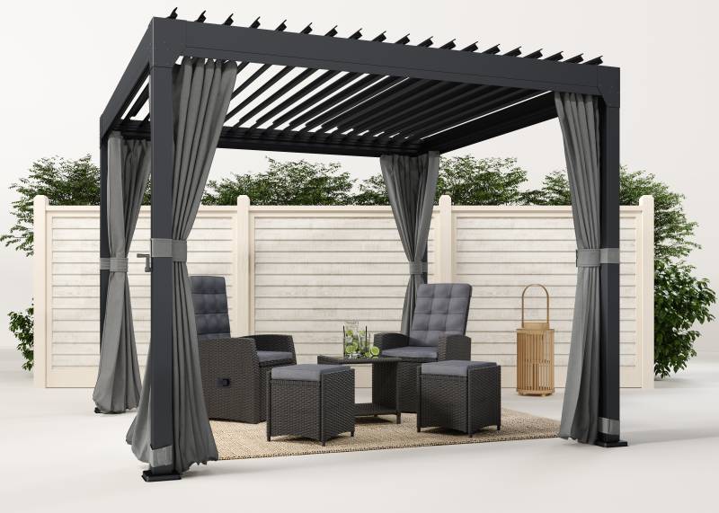 KONIFERA Pavillon »Palma«, Pergola, mit Lamellendach, Sockelmass: 300x300 cm oder 400x300 cm von KONIFERA