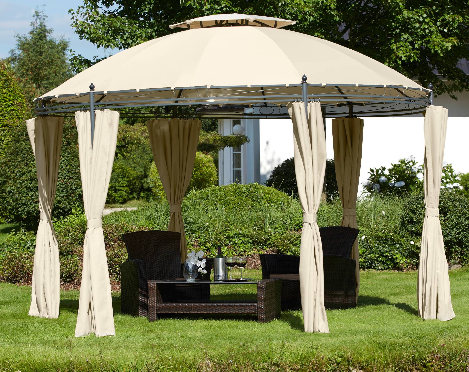 KONIFERA Pavillon »Tino«, (Set), BxT: 350 x 350 cm von KONIFERA