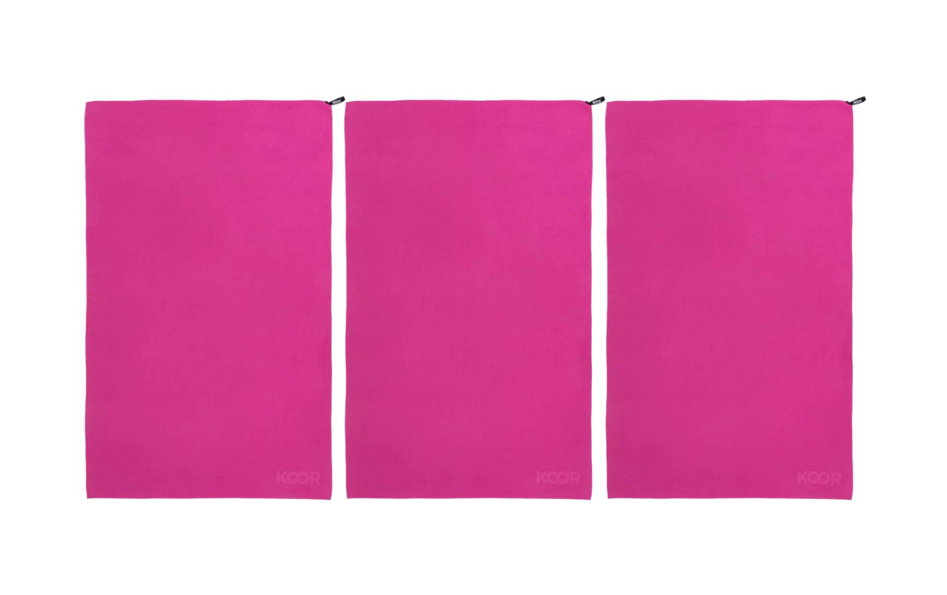 KOOR Badetuch »Silva Magenta 3er-Pack«, (3 St.) von KOOR