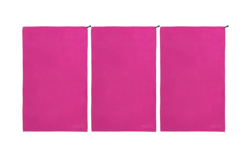 KOOR Badetuch »Silva Magenta 3er-Pack«, (3 St.) von KOOR