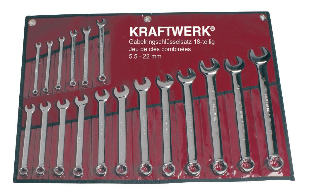 Kraftwerk Ringschlüssel »Ringgabelschlüssel-Set 18-teilig« Kraftwerk Ringschlüssel »Ringgabelschlüssel-Set 18-teilig« von KRAFTWERK
